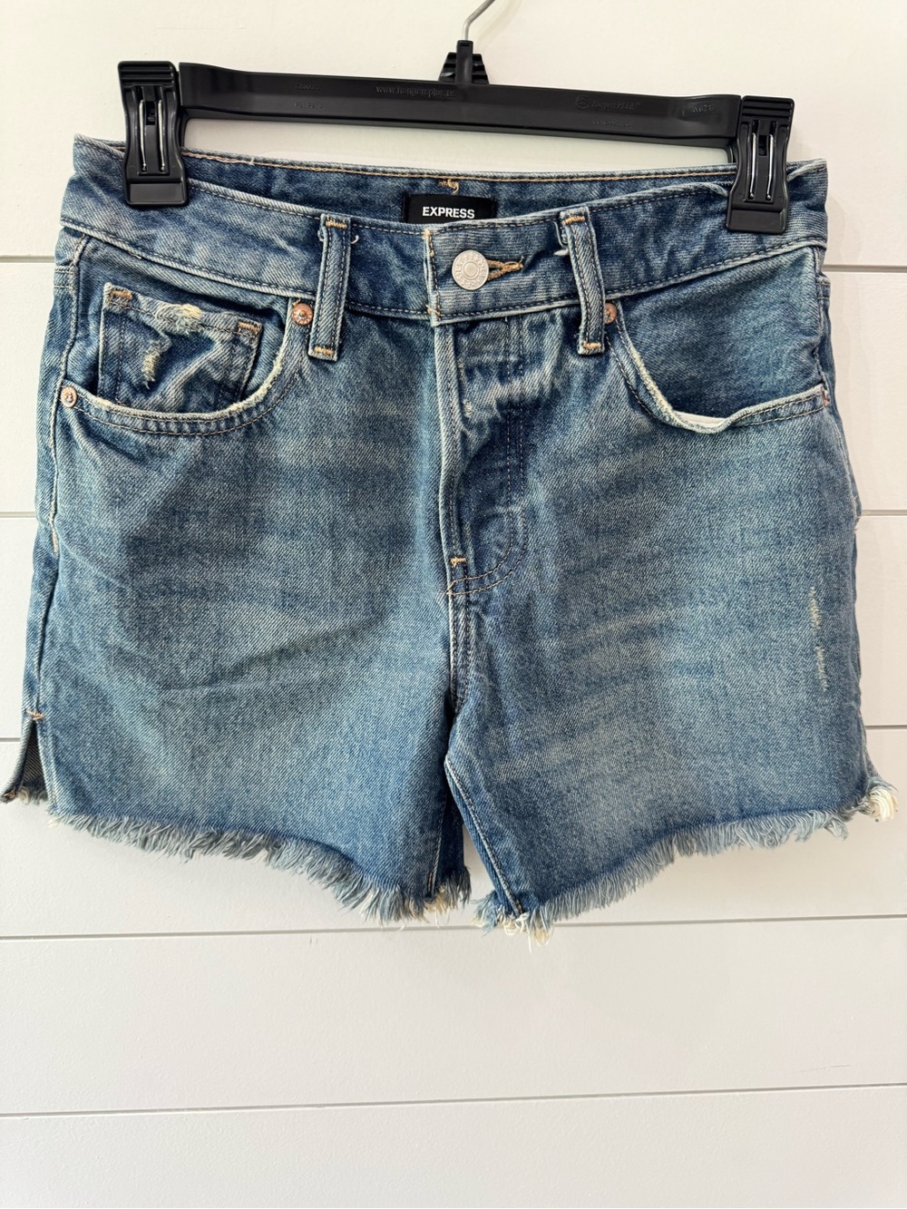 Express Fray Jean Shorts - 00